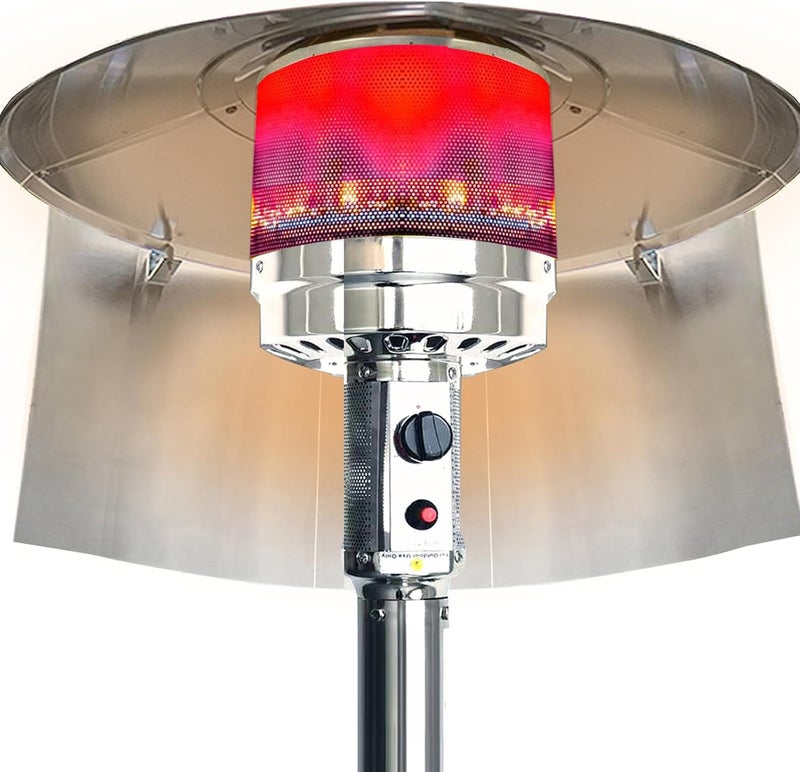 Mcvomv Patio Heater Reflector Shield Patio Heater Propane Focusing Heat Reflector Shield for Extra Heat Reflecting Saving Gas, 0.8mm Thickened Aluminum - Image 1